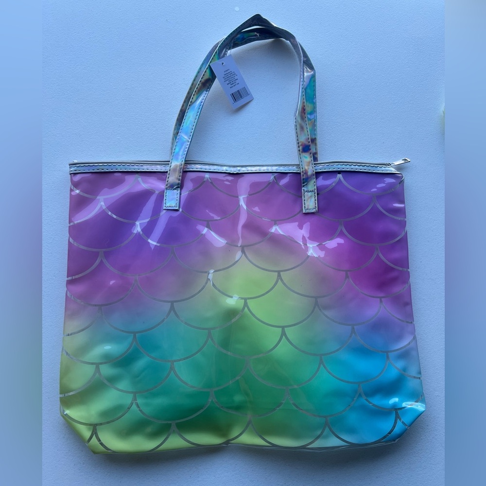 Colorful Mermaid Scale Tote Bag